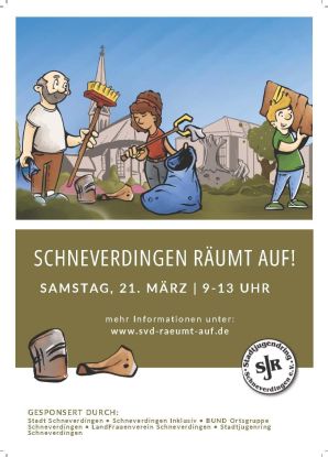 Schneverdingen räumt auf, © Stadtjugendring Schneverdingen e.V. Schneverdingen räumt auf, © Stadtjugendring Schneverdingen e.V.