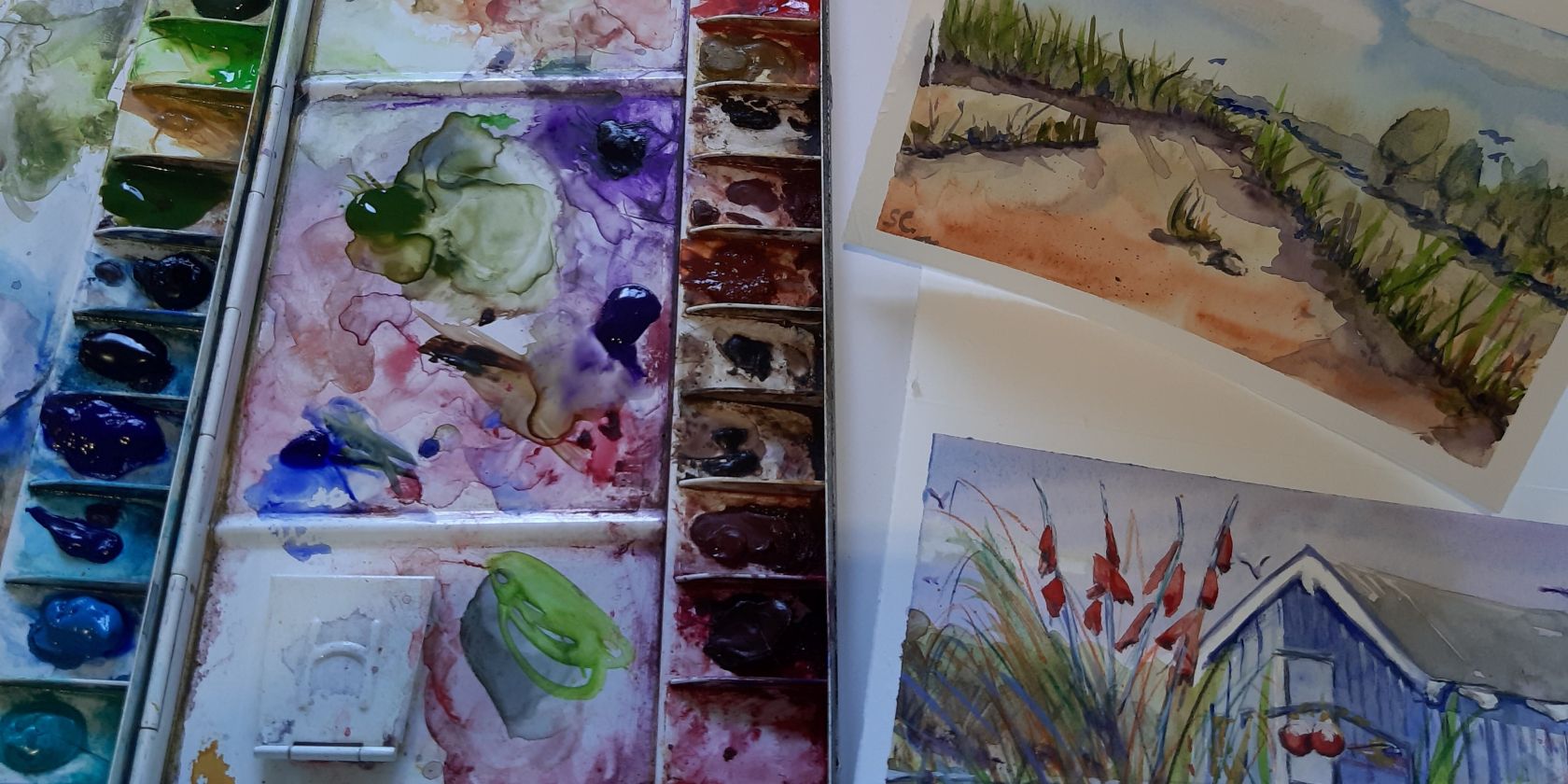 Kreative Auszeit und Urlaubserinnerungen im Aquarell festhalten., © Susanne Cromwell Kreative Auszeit und Urlaubserinnerungen im Aquarell festhalten., © Susanne Cromwell