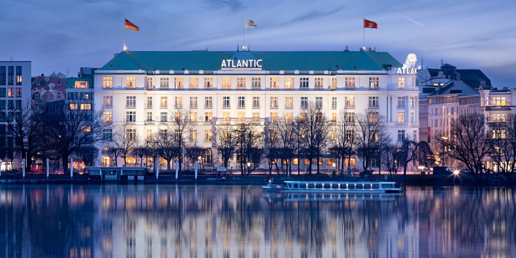 Hotel Atlantic - bei Nacht, © Hotel Atlantic Kempinski Hamburg Hotel Atlantic - bei Nacht, © Hotel Atlantic Kempinski Hamburg