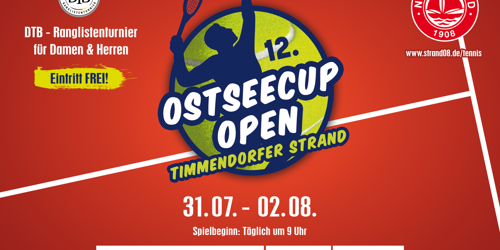 12. OstseeCup Open, © NTSV Strand 08-Tennisabteilung 12. OstseeCup Open, © NTSV Strand 08-Tennisabteilung