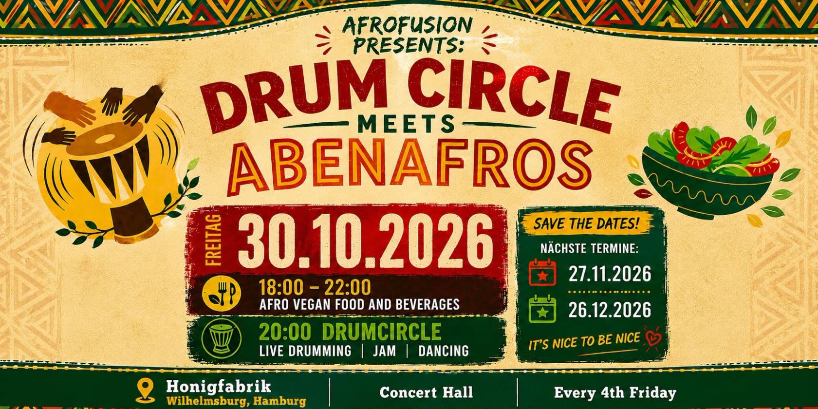 afrofusion-drum-circle-20261030_quer, © Honigfabrik afrofusion-drum-circle-20261030_quer, © Honigfabrik