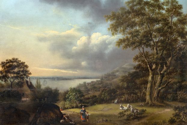 Was heißt hier Heimat?, © Ludwig M. Anton Brammer, Blankenese mit dem Süllberg, 1831, Sammlung Altonaer Museum Was heißt hier Heimat?, © Ludwig M. Anton Brammer, Blankenese mit dem Süllberg, 1831, Sammlung Altonaer Museum