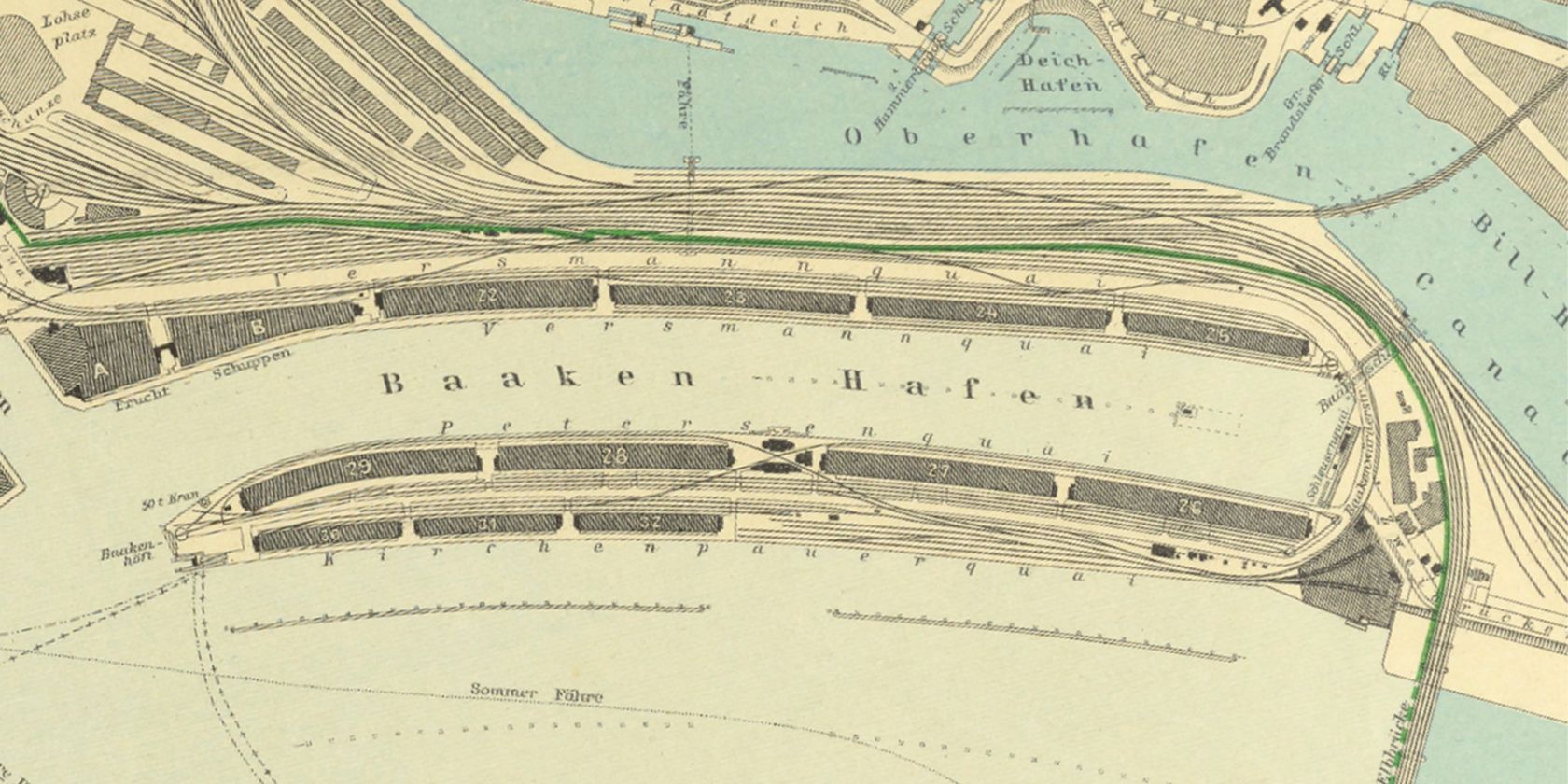 Johann Friedrich Bubendey Der Hafen von Hamburg Hamburg 1912 Lithografie Fragment Staats und Universitätsbibliothek Hamburg Public Domain Mark 1 0 Universal, © Johann Friedrich Bubendey Johann Friedrich Bubendey Der Hafen von Hamburg Hamburg 1912 Lithografie Fragment Staats und Universitätsbibliothek Hamburg Public Domain Mark 1 0 Universal, © Johann Friedrich Bubendey