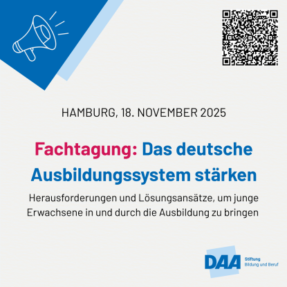 Hinweis_Fachtagung_LinkedIn, © DAA-Stiftung Bildung und Beruf Hinweis_Fachtagung_LinkedIn, © DAA-Stiftung Bildung und Beruf