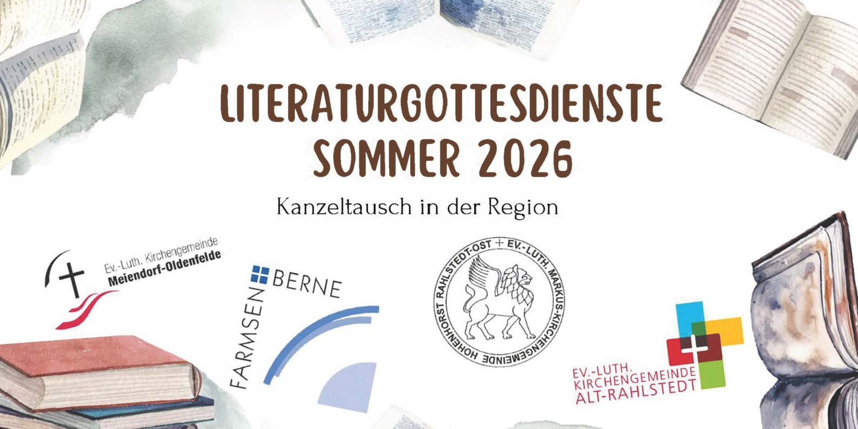 Plakat Literaturgottesdienste, © Kaja Lenzing/ Canva Plakat Literaturgottesdienste, © Kaja Lenzing/ Canva