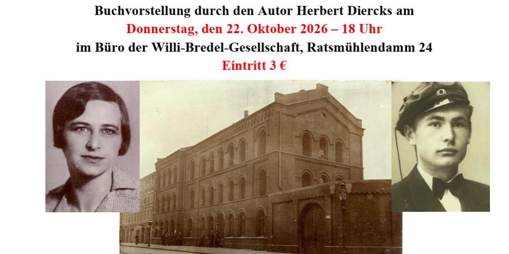 Plakat Hüttengefängnis Bredelgesellschaft, © Willi-Bredel-Gesellschaft Geschichtswerktstatt e.V. Plakat Hüttengefängnis Bredelgesellschaft, © Willi-Bredel-Gesellschaft Geschichtswerktstatt e.V.