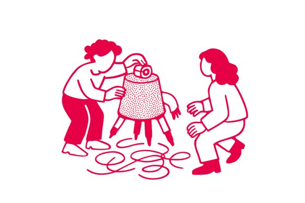 Roboter - Werkstatt, © Stiftung Historische Museen Hamburg / Illustration: Giraffentoast. Roboter - Werkstatt, © Stiftung Historische Museen Hamburg / Illustration: Giraffentoast.