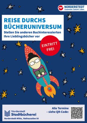 Plakat Bücheruniversum_Feb - Juni 2026, © Stadt Norderstedt Plakat Bücheruniversum_Feb - Juni 2026, © Stadt Norderstedt