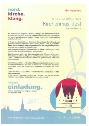 Plakat Kirchenmusikfest 2026, © Nordkirche Plakat Kirchenmusikfest 2026, © Nordkirche