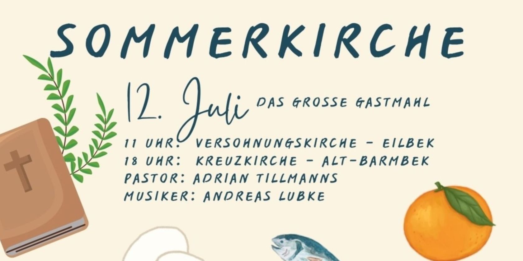 Sommerkirche - Lecker Bibel, © erstellt mit canva Sommerkirche - Lecker Bibel, © erstellt mit canva