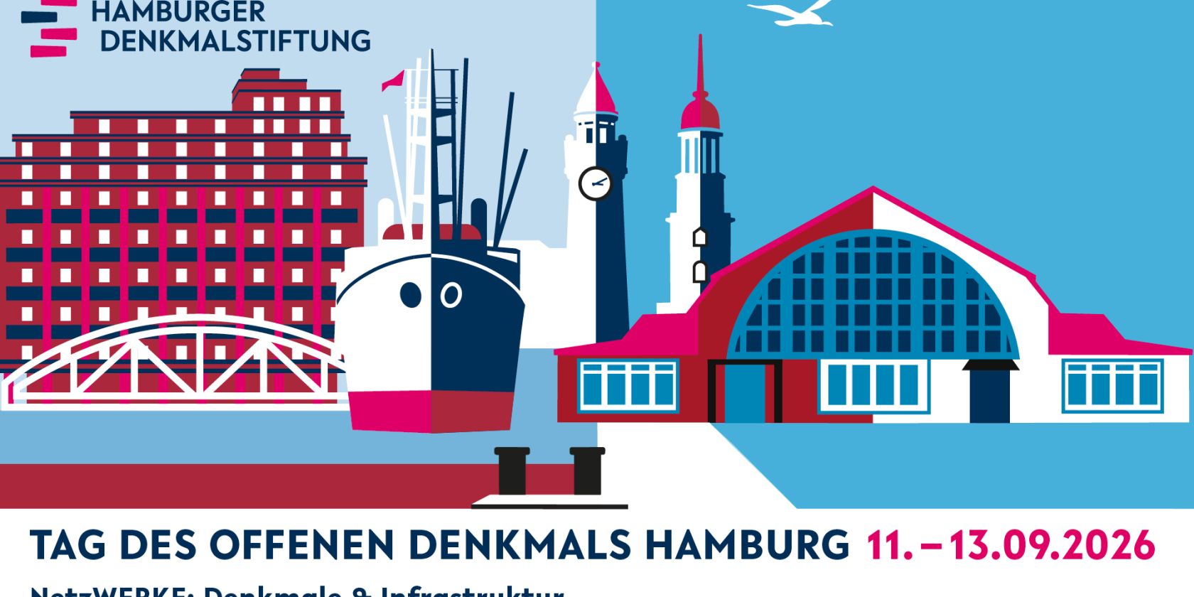 Grafik zum tag des offenen Denkmals, © HAMBURGER DENKMALSTIFTUNG Grafik zum tag des offenen Denkmals, © HAMBURGER DENKMALSTIFTUNG