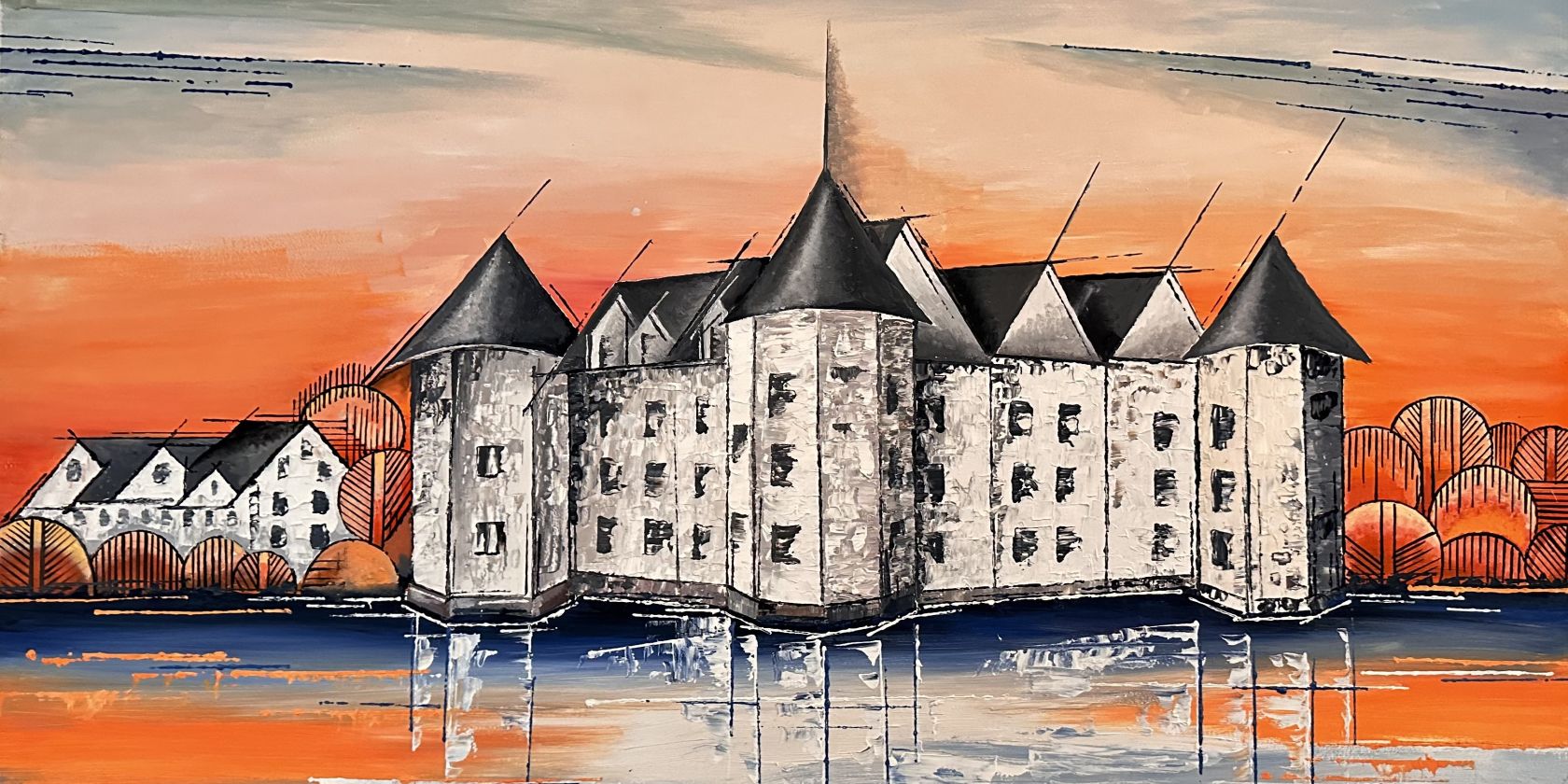 Rochus Langer: Schloss Glücksburg, 90x57 cm Ölmalerei, © Rochus Langer Rochus Langer: Schloss Glücksburg, 90x57 cm Ölmalerei, © Rochus Langer