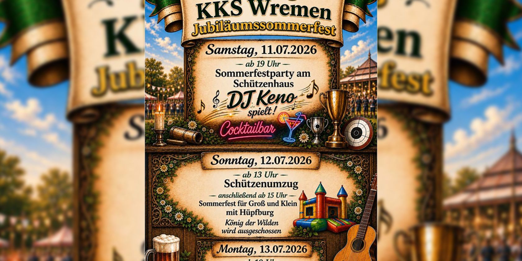 Jubiläumssommerfest des Schützenvereins Wremen, © Schützenverein Wremen Jubiläumssommerfest des Schützenvereins Wremen, © Schützenverein Wremen