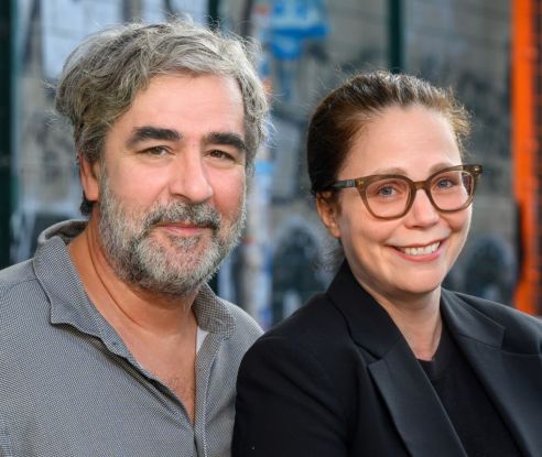 Deniz Yücel & Thea Dorn, © Foto: David Ausserhofer Deniz Yücel & Thea Dorn, © Foto: David Ausserhofer