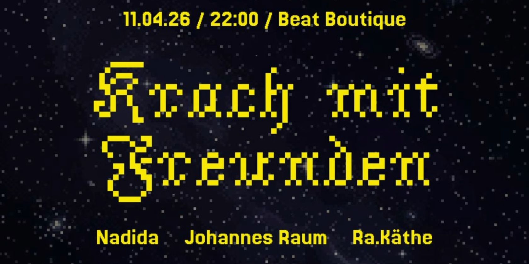 Flyer der Veranstaltung, © Beat Boutique Flyer der Veranstaltung, © Beat Boutique