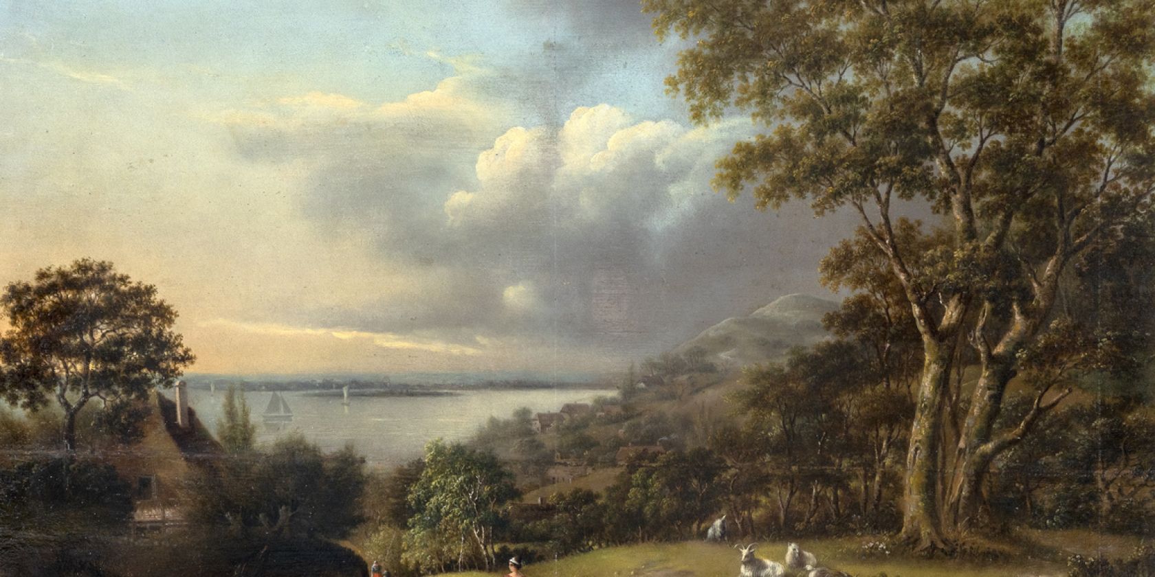 Was heißt hier Heimat?, © Ludwig M. Anton Brammer, Blankenese mit dem Süllberg, 1831, Sammlung Altonaer Museum Was heißt hier Heimat?, © Ludwig M. Anton Brammer, Blankenese mit dem Süllberg, 1831, Sammlung Altonaer Museum
