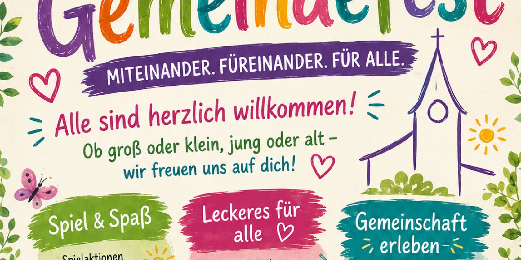Gottesdienst für KLEINE und große mit Gemeindefest in der Pauluskirche, © Katharina Fried Gottesdienst für KLEINE und große mit Gemeindefest in der Pauluskirche, © Katharina Fried