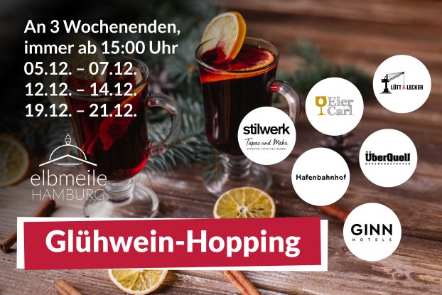 Glühwein Hopping auf der elbmeile, © elbmeile Hamburg e.V.