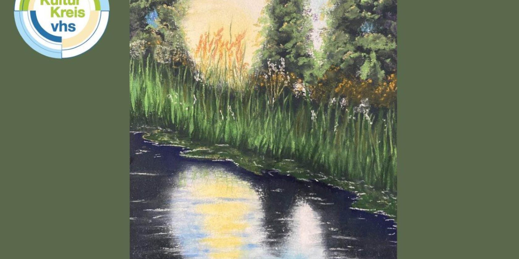 Malen mit Pastellkreide "Spiegelund am See", © VHS