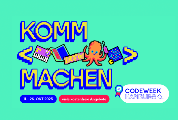 SpieleUniversum: Code Week-Einstieg in die Elektronik mit VRobotia, © Codeweek