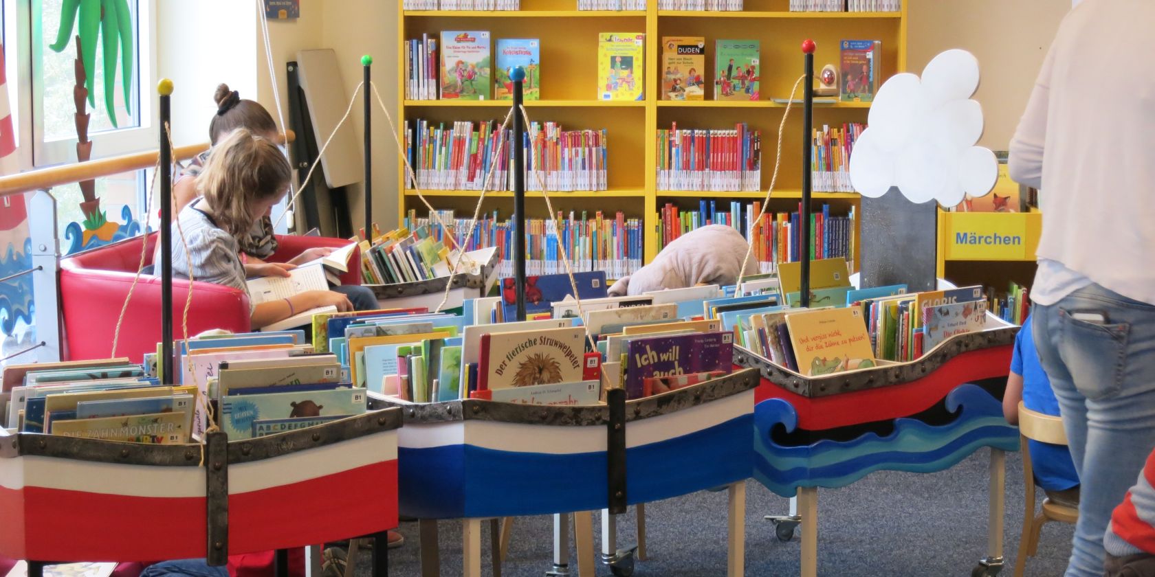 Der Kinderbereich in der Bücherhalle Neuallermöhe, © Bücherhallen Hamburg