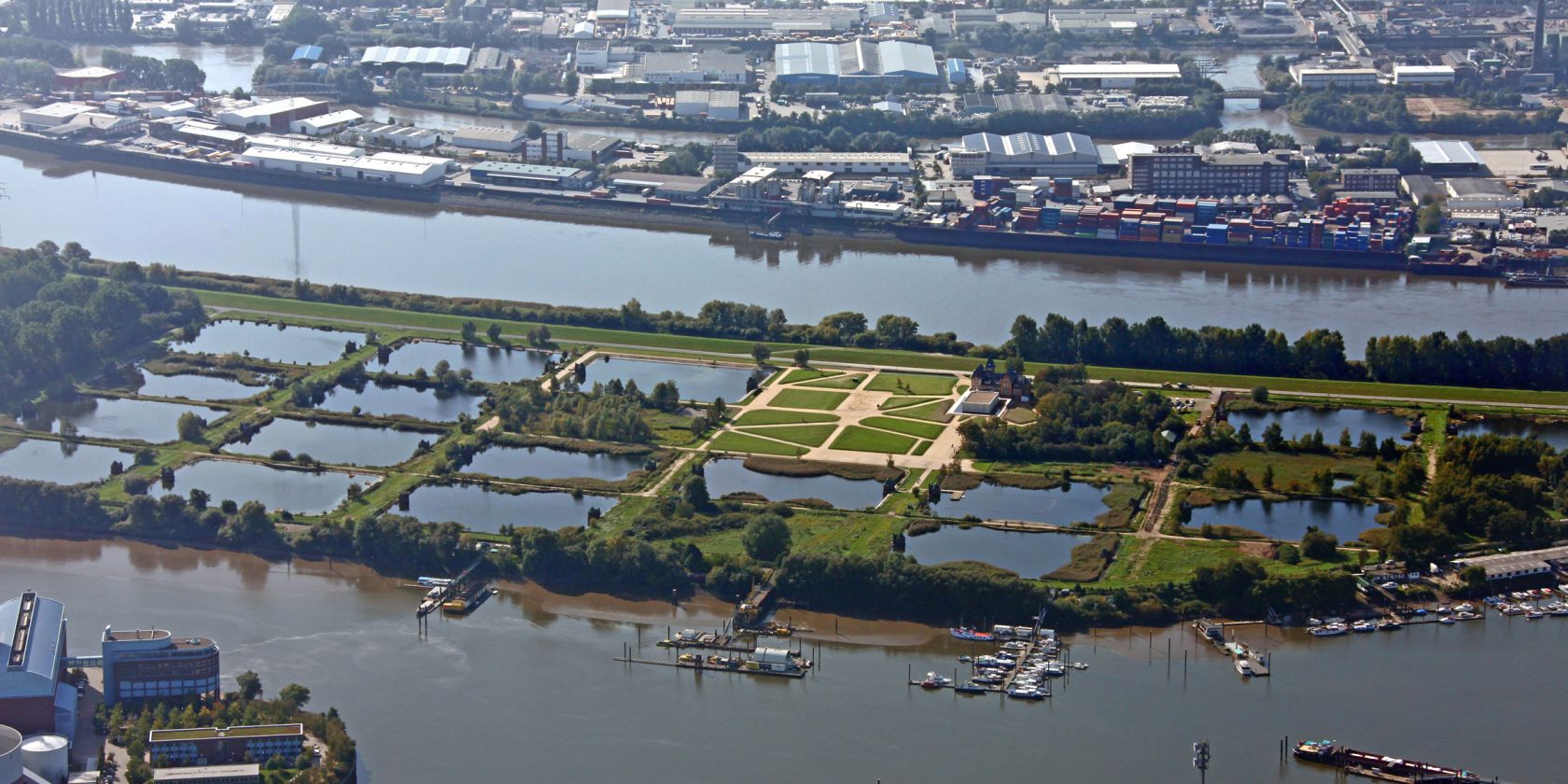 Wasserkunst Kaltehofe: Luftbild, © Wasserkunst Kaltehofe