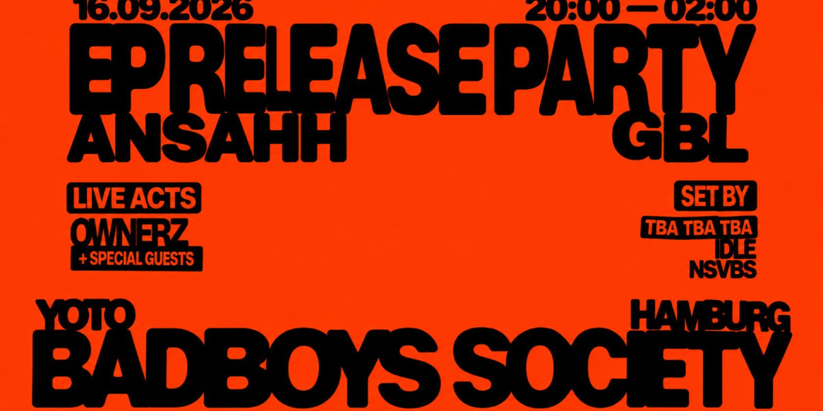 Flyer, &copy; Bad Boys Society