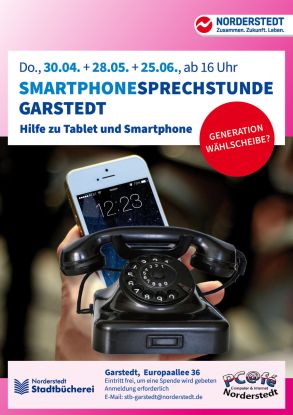 Smartphonesprechstunde NG Plakat 04-06.26, &copy; Stadt Norderstedt