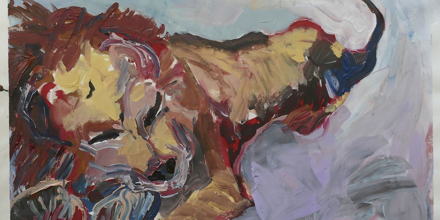 Sabine Niemann, &bdquo;Zahnlos&ldquo;, 2026, Acryl auf Papier, &copy; Sabine Niemann