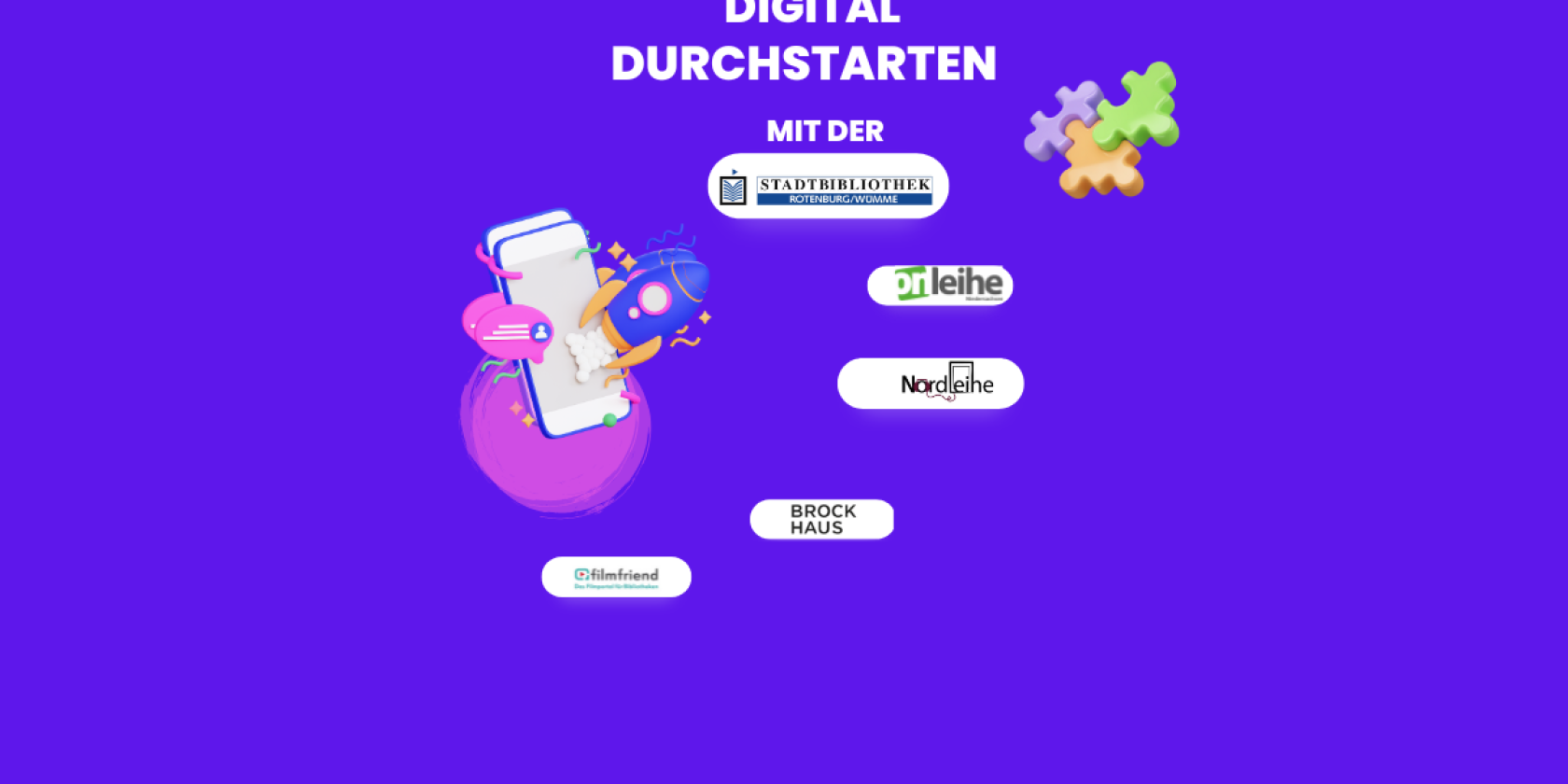 Digital durchstarten, © Stadtbibliothek / Canva