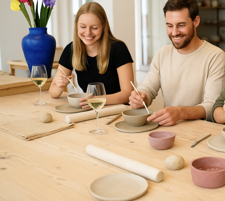 T&ouml;pfern mit Weinbegleitung, &copy; Malina Kober