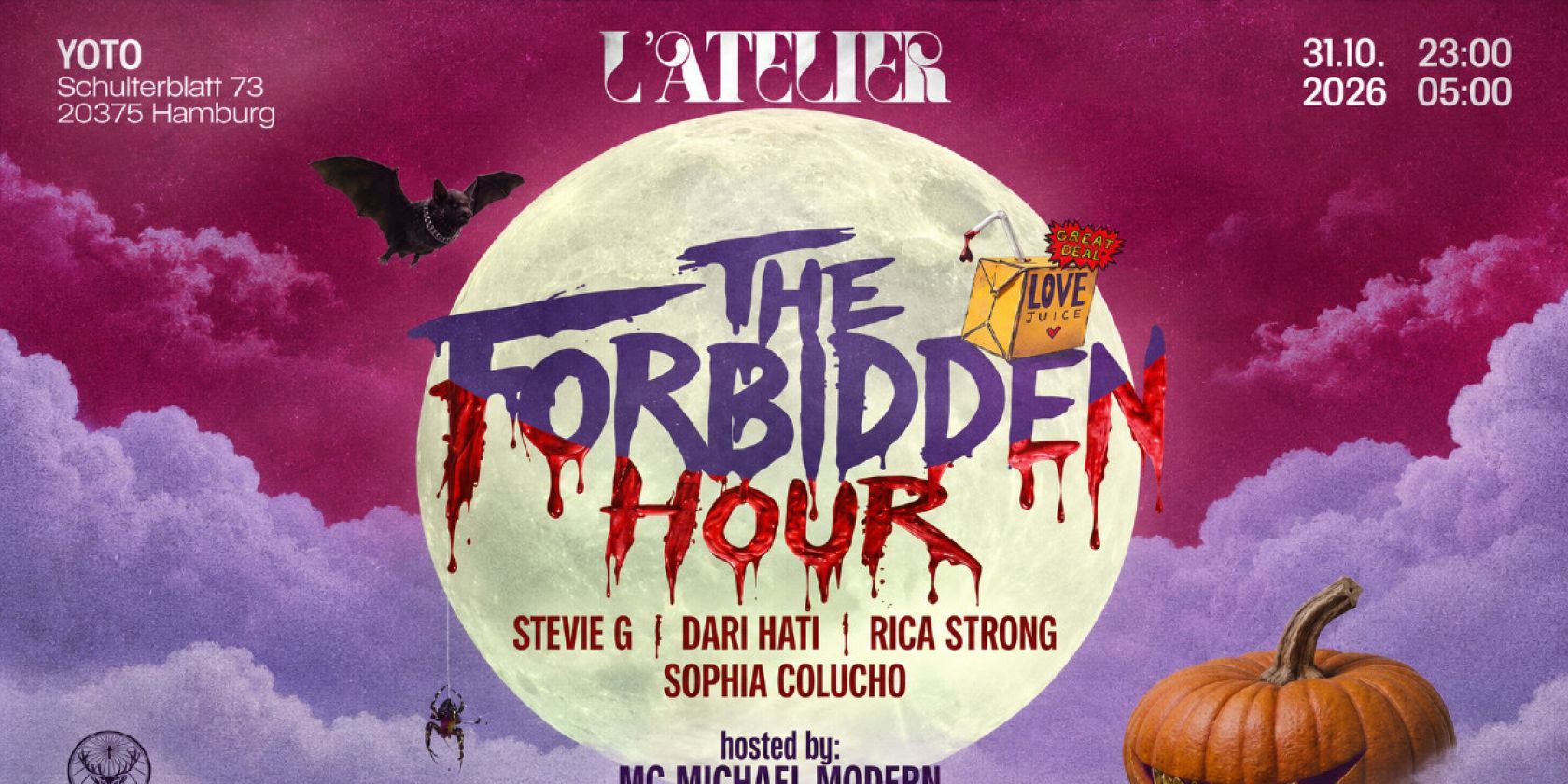 Flyer L`atelier Halloween, &copy; L`atelier