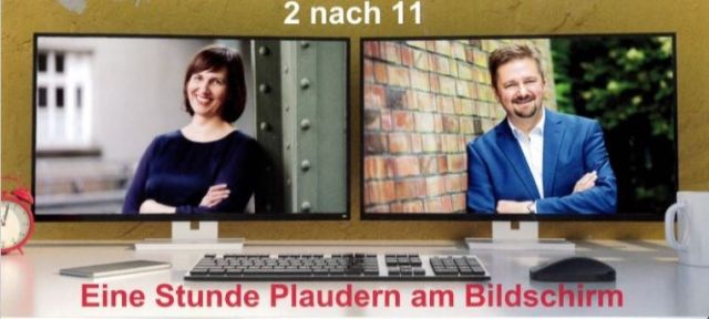 2 nach 11 - digitale Plauderstunde, © Liebenow Fotografie, Collage von Dörte Foede