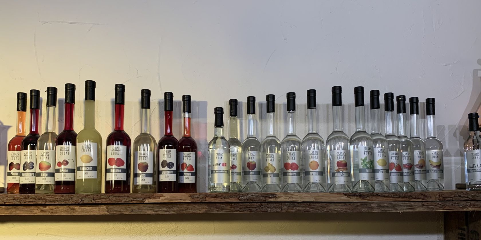 Produktauswahl Schnaps Manufaktur Rübke, © Schliebs