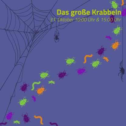 Colorful beetles and caterpillars crawl across the picture, &copy; Fledermaus-Zentrum GmbH