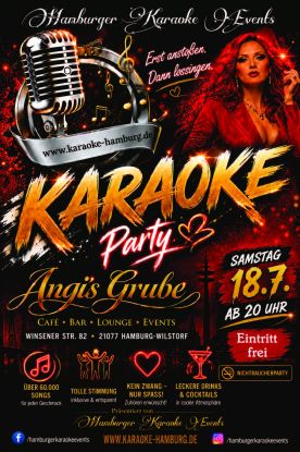 Flyer Karaoke 18.7.26, &copy; Hamburger Karaoke Events