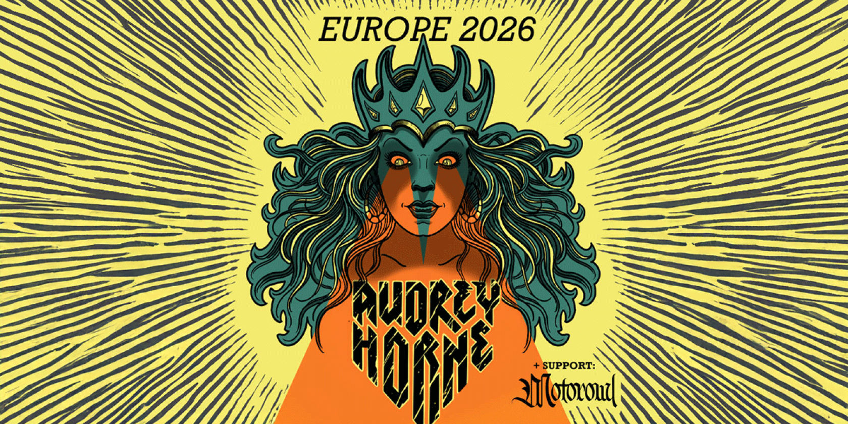 Audrey Horne - European Album Tour 2026, &copy; links im Bild