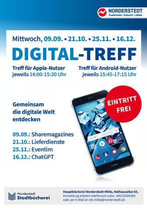 Plakat Digitale Stunde FREI-BPV_09-1226, &copy; Stadt Norderstedt