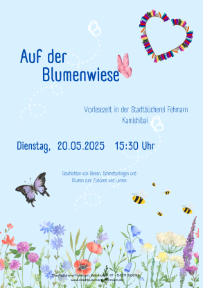 Vorlesezeit Stadtbücherei Fehmarn, Mai 2025, © Stadtbücherei Fehmarn