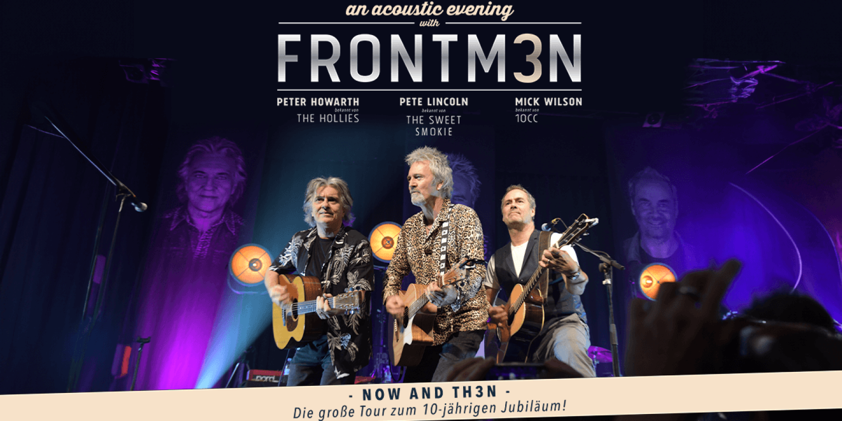 FRONTM3N - NOW AND TH3N - Tour 2025/26 | Pete Lincoln, Mick Wilson, Peter Howarth, &copy; links im Bild
