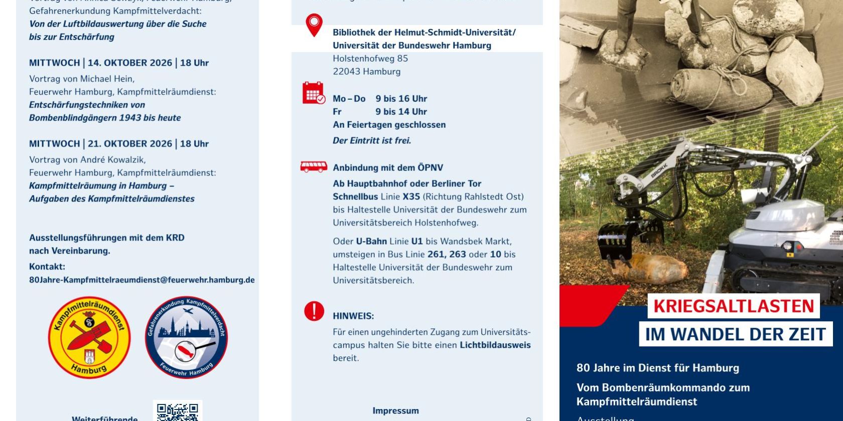 Flyer KRD 1, &copy; Feuerwehr Hamburg - Kampfmittelr&auml;umdienst