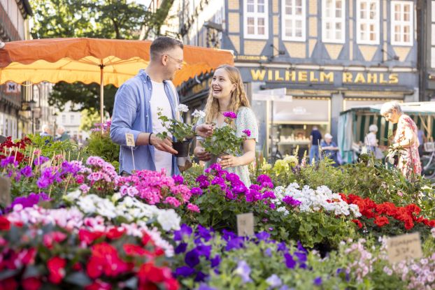 Wochenmarkt in der historischen Altstadt, © Stadt Celle