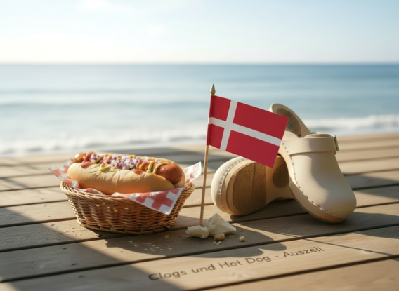 Clogs und Hot Dog - Auszeit, &copy; AI Image May 4, 2026, 09_46_24