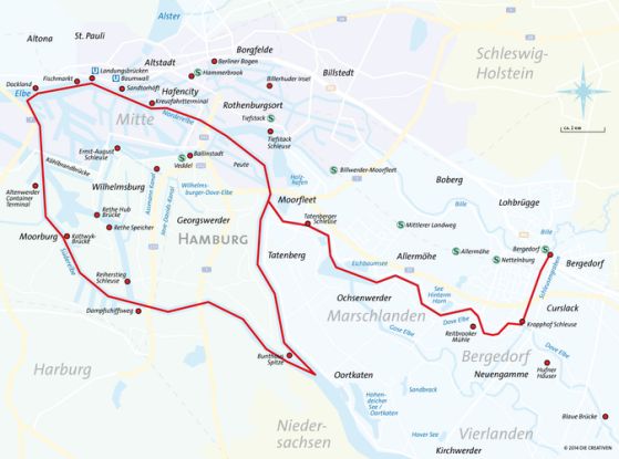 Hamburg-Fahrt XL, © Bergedorfer Schifffahrtslinie Buhr GmbH