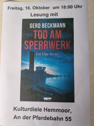 Lesung: Tod am Sperrwerk - Ein Elbe-Krimi, &copy; Geschichts- und Heimatverein Hemmoor e.V.