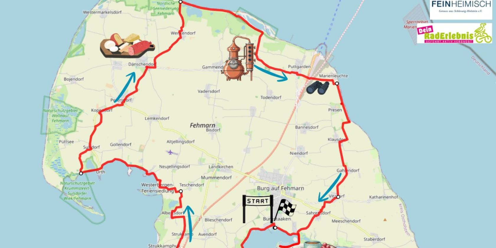 Radtour-Route auf Fehmarn, &copy; Frank Sch&ouml;ngart, Dein Raderlebnis