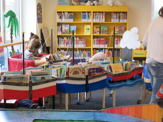 Der Kinderbereich in der Bücherhalle Neuallermöhe, © Bücherhallen Hamburg