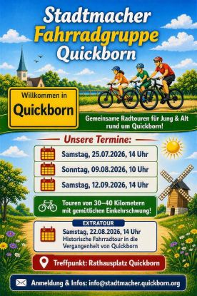 Fahrradtouren-Terminplakat, &copy; KI-generiert