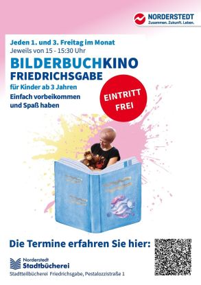 Bilderbuchkino Friedrichsgabe_Plakat uni FREI BPV, &copy; Stadt Norderstedt