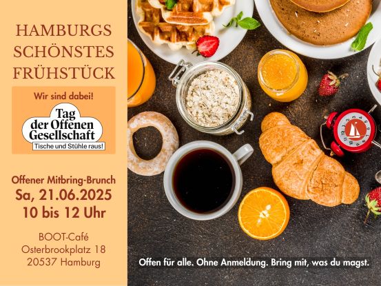 Hamburgs schönstes Frühstück BOOT eV TdOG, © Logo: Till Reynold / BOOT e.V. Hamburg · Bild: BOOT e.V. Hamburg